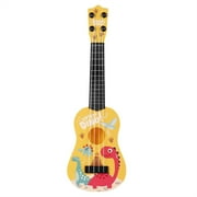 (Clearance) pdqouc 16in Colorful Ukulele Guitar for Kids, 4 Strings Kids Guitar Ukulele Musical Instruments Learning Educational Toys for 3 4 5 6 7 8 9 10 11 12 Kids Toddler Boys Girls (Blue/Yellow)
